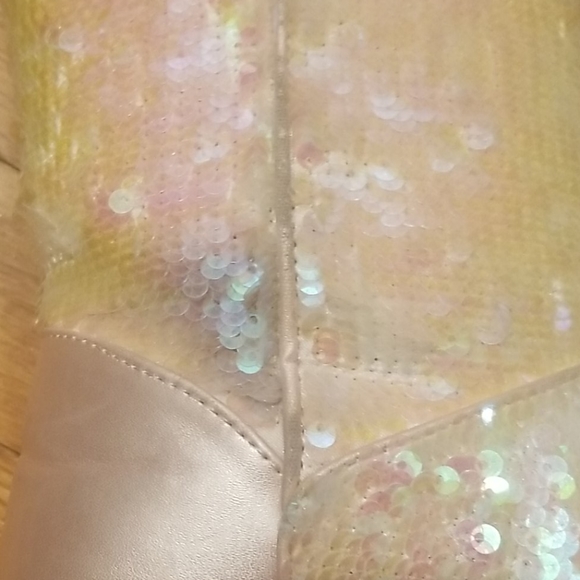Children's Place Pink Irridescent Sequined Boots - Picture 9 of 12